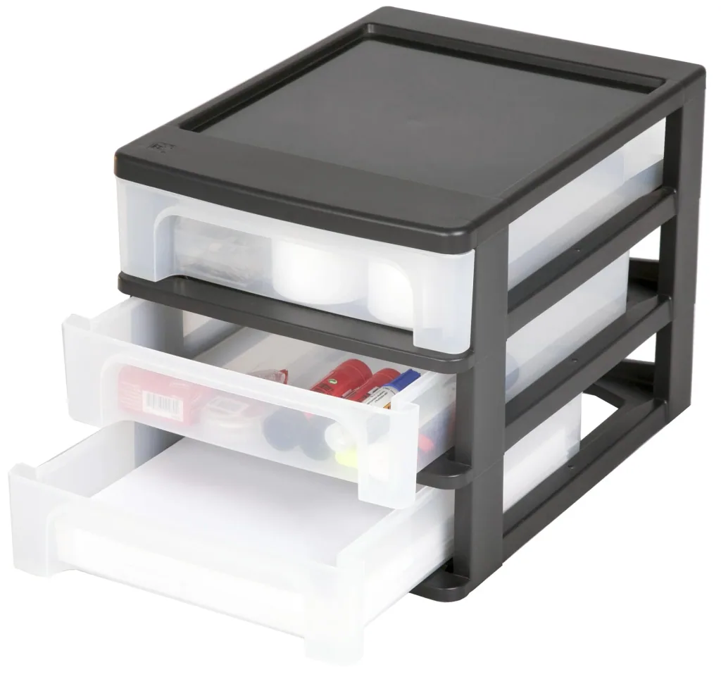 Drawer container, DIN A4, 3 flat drawers