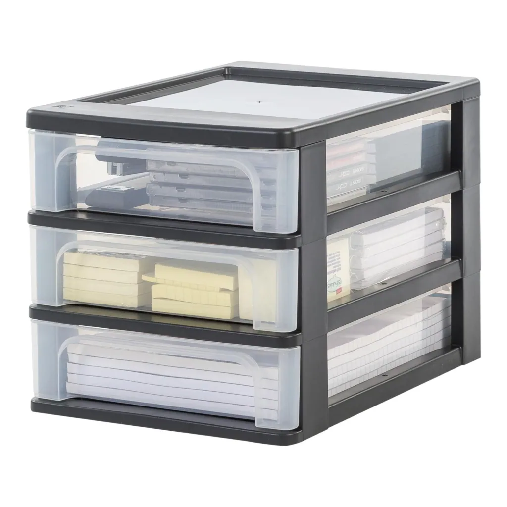 Drawer container, DIN A4, 3 flat drawers