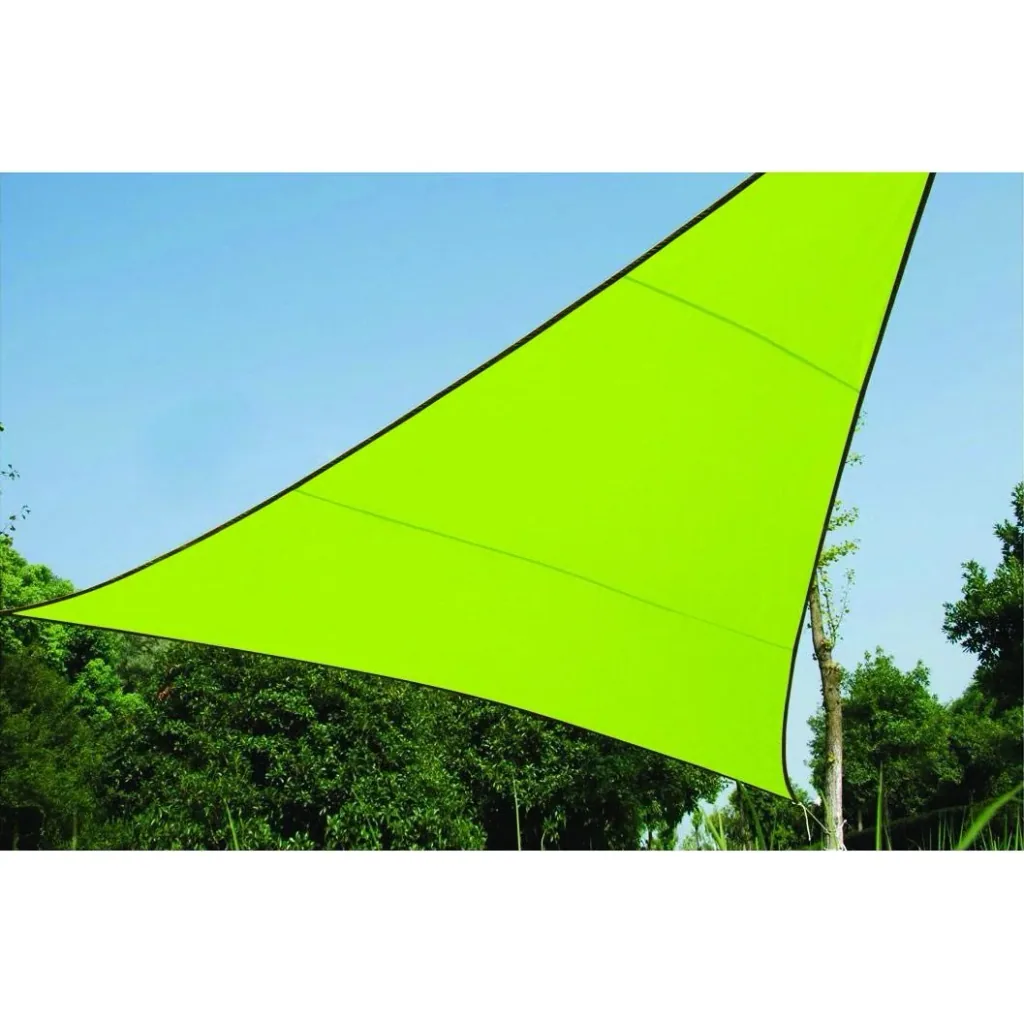 Sun sail - triangular - 5 x 5 m x 5 m - lime green