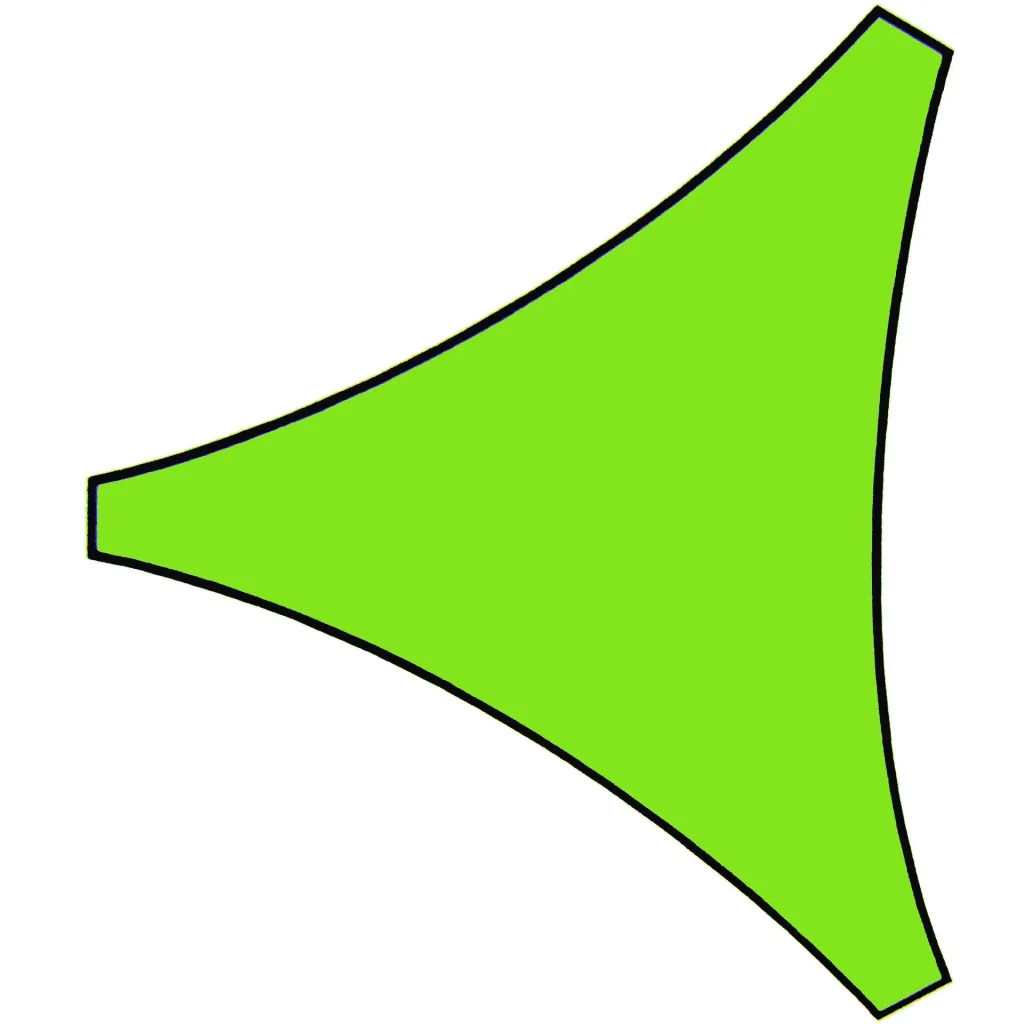 Sun sail - triangular - 5 x 5 m x 5 m - lime green