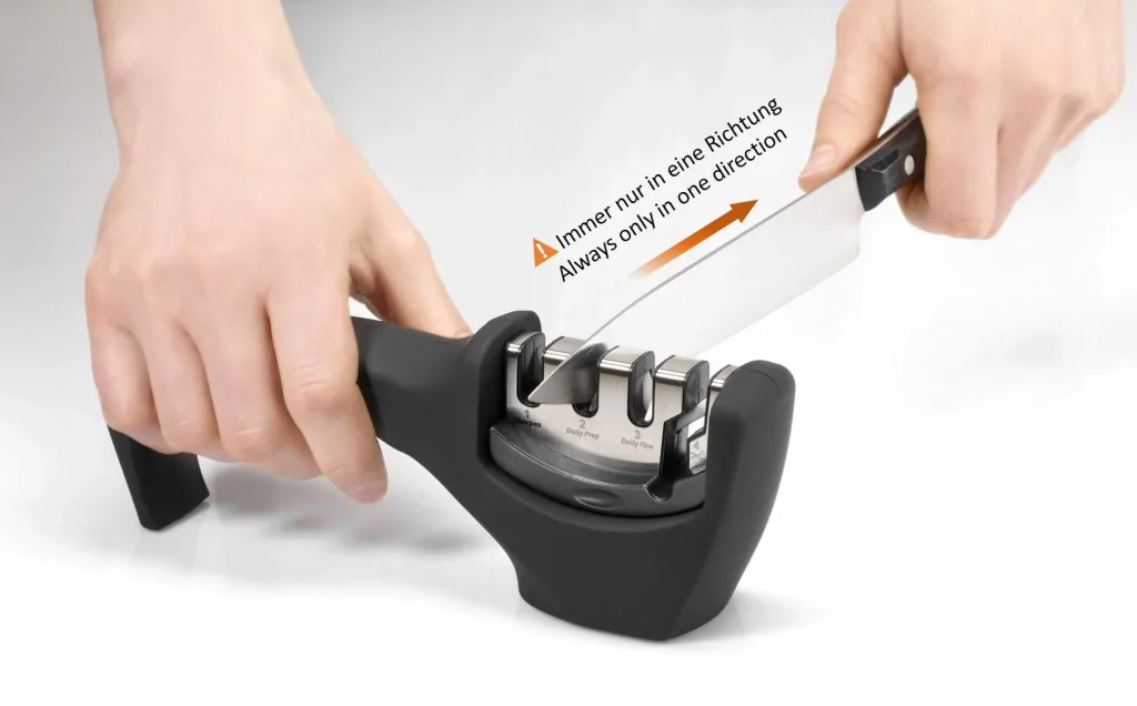 Knife sharpener, 4-stage