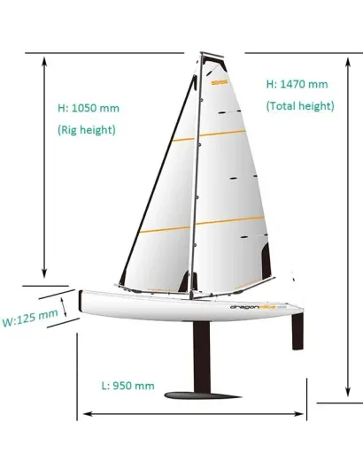 Dragon Flite 95 Sailboat 2.4GHz RTR