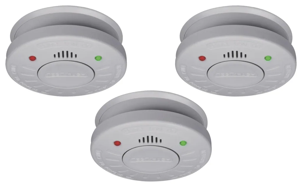 10-year smoke alarm - set of 3
