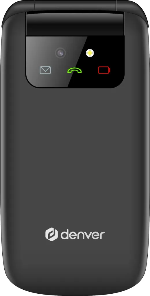 High-quality clamshell phone with extra-large buttons and 2.4" color display