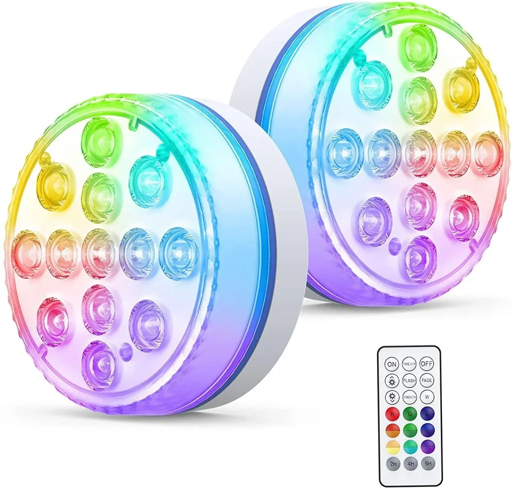 Pool LED lights with remote control IP68, set of 2