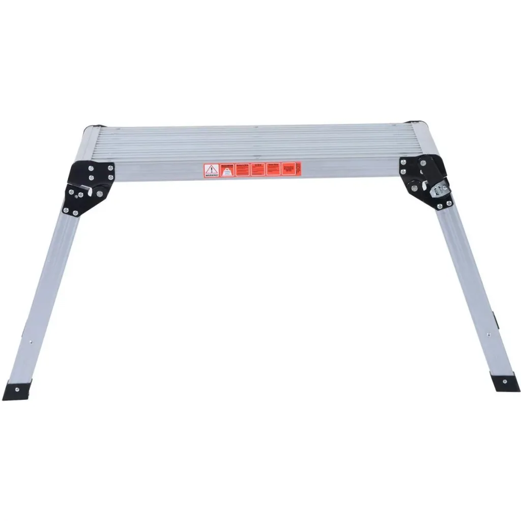 Work platform with integrated folding lock silver