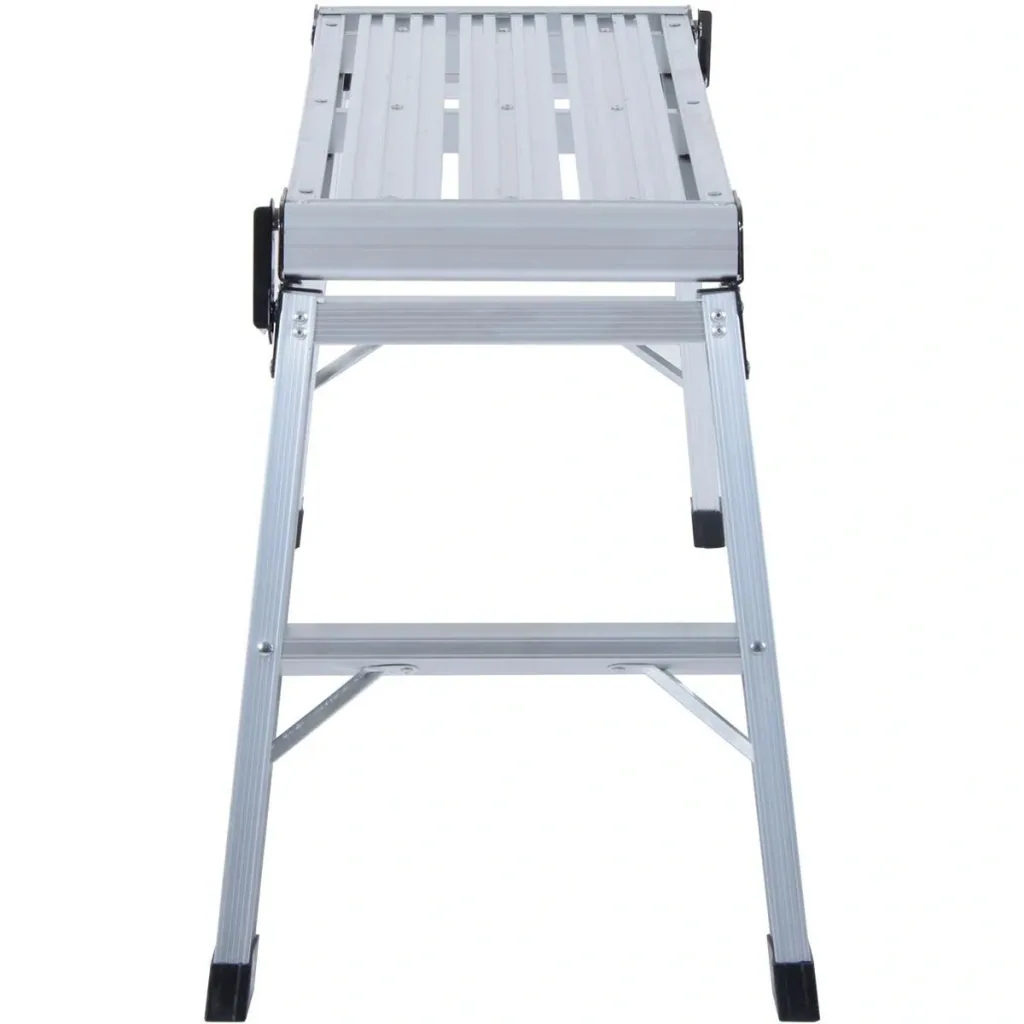 Work platform with integrated folding lock silver