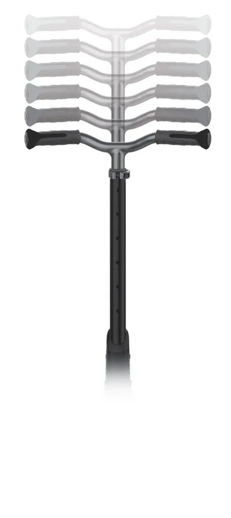 ULTIMUM LIGHTS scooter, 125/90 mm extra wide, ABEC 7, 3-wheel, height-adjustable, LED light module, grey