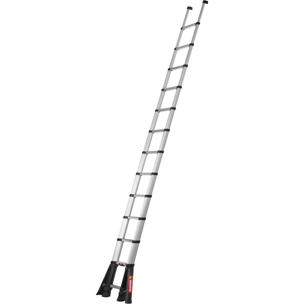 Échelle télescopique inclinée, PrimeLine, 4,1 mètres, avec stabilisateur