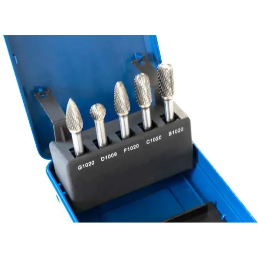 Carbide cutter set - 5 pieces - in a case - Ø6 mm