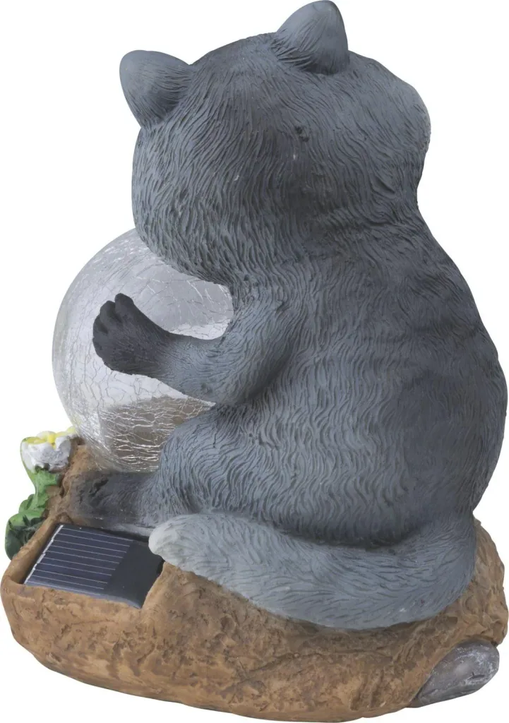 Solar LED light raccoon