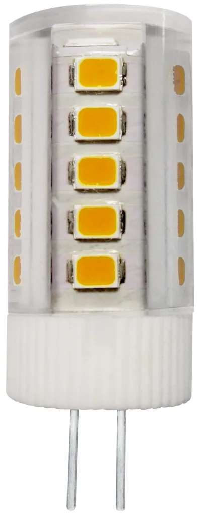 LED low-voltage pin base lamp with 3 watts, G4, 12 Volt, warm white - 2 pieces + 1 piece FREE