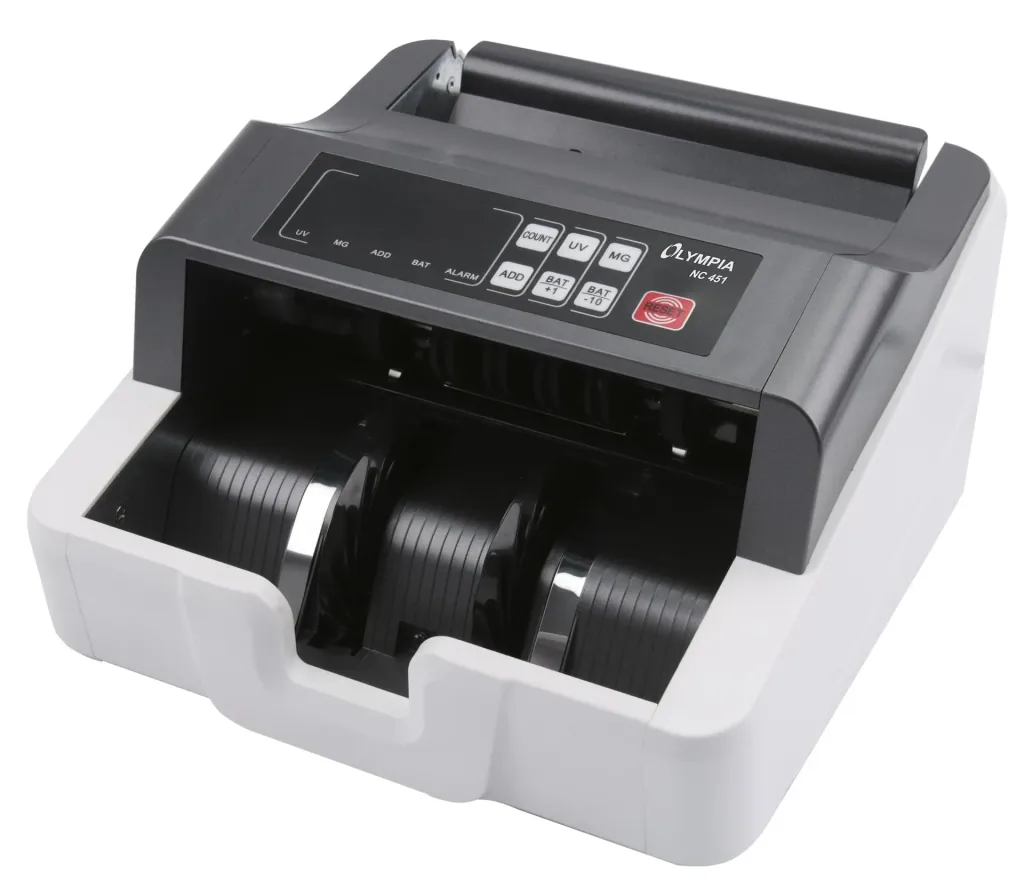 Banknote validator and counting device with UV + MG