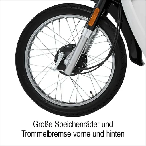 E-scooter / retro moped "Turin" 45 km/h including 26 Ah lithium battery black/white