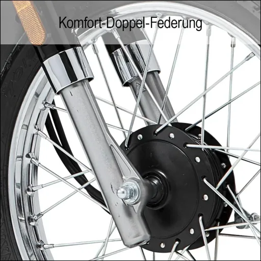 E-scooter / retro moped "Turin" 45 km/h including 26 Ah lithium battery black/white