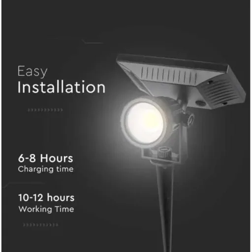 VT-952 Solar lamp with ground spike - 3000K - IP65