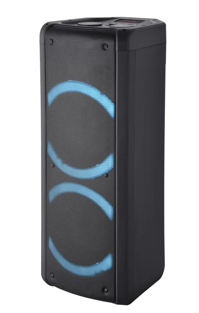 Mobile party speaker with Bluetooth, radio, USB, AUX-IN and battery