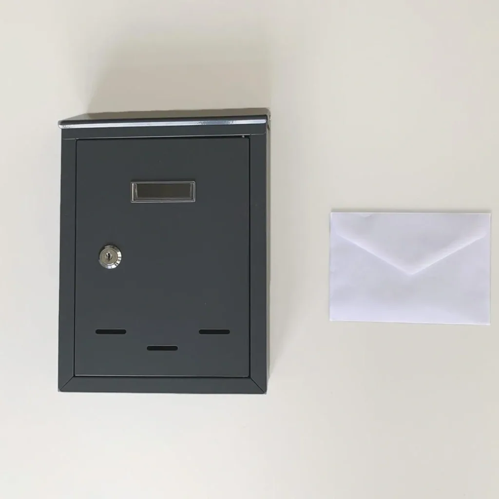 Letterbox with 2 buttons - graphite - 285x200x60 mm
