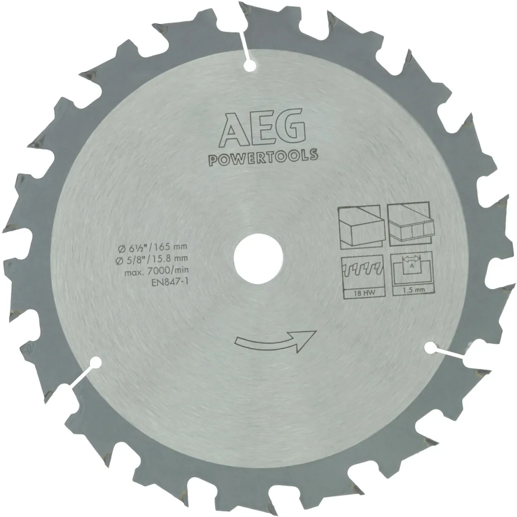 Circular saw blades cordless devices 165 / 15.8mm