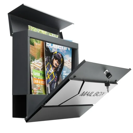 Designer mailbox anthracite / silver