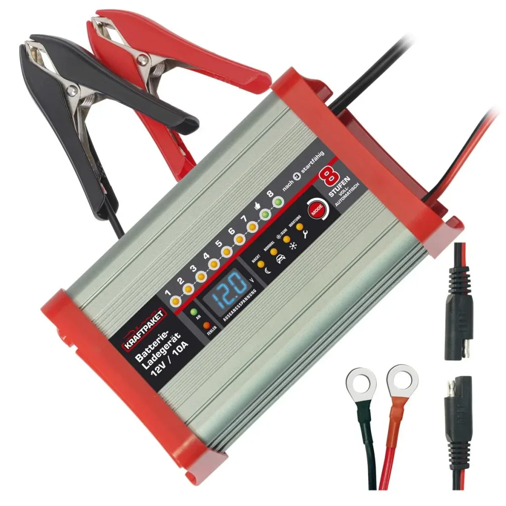 Battery charger 12 Volt – 10 A with camping function