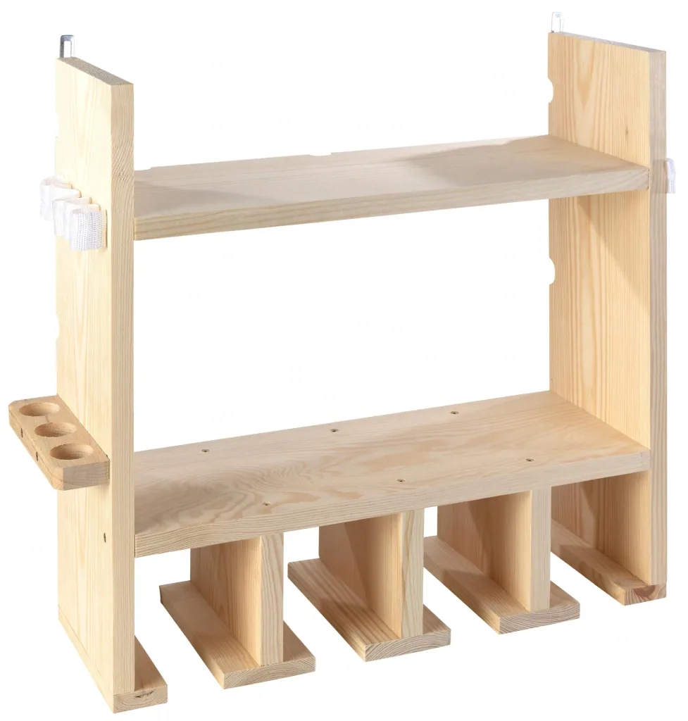 Universal wooden wall shelf