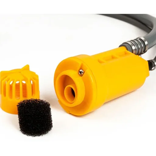 Camping shower with submersible pump