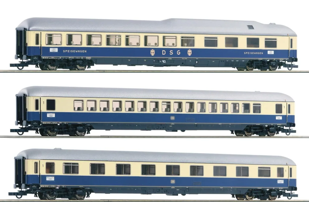Car set 2, 3-part: F 21 Rheinpfeil , DB