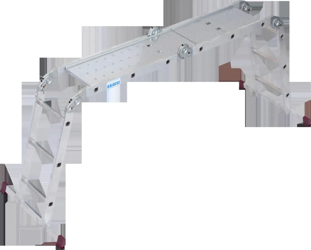 Universal 4-in-1 articulated rung ladder