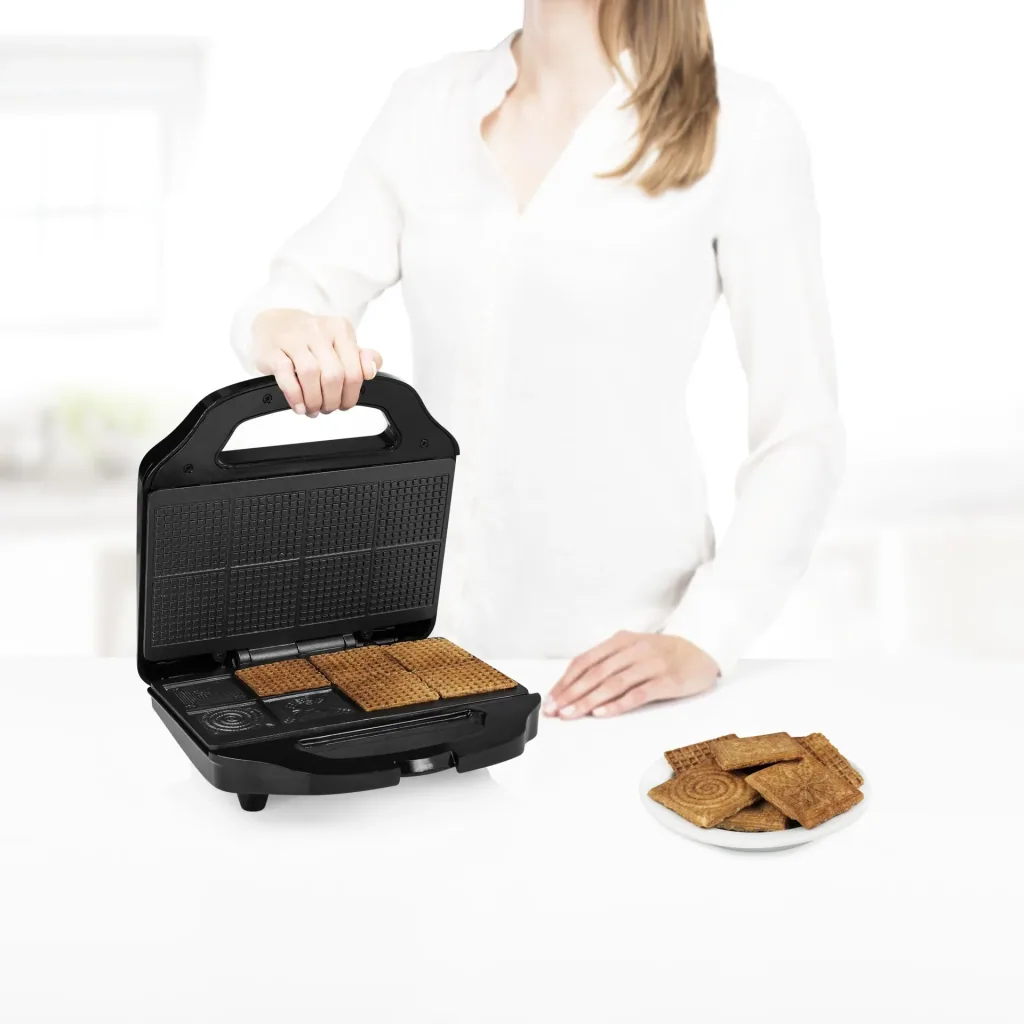 Cinnamon waffle iron, for 8 waffles, 700 watts