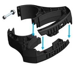 Maneuvering handle for support wheel, Ø 48 mm