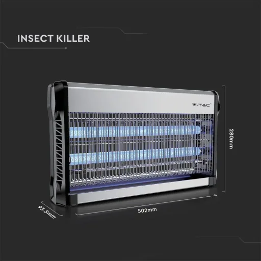 VT-3230 Insect Lamp - 2" 15W - 100m Range - UV Light - Grey