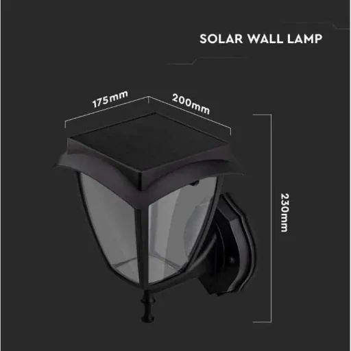 VT-982 Sevilla Solar Wall Light Solar LED Lamp - 2 Light Colors