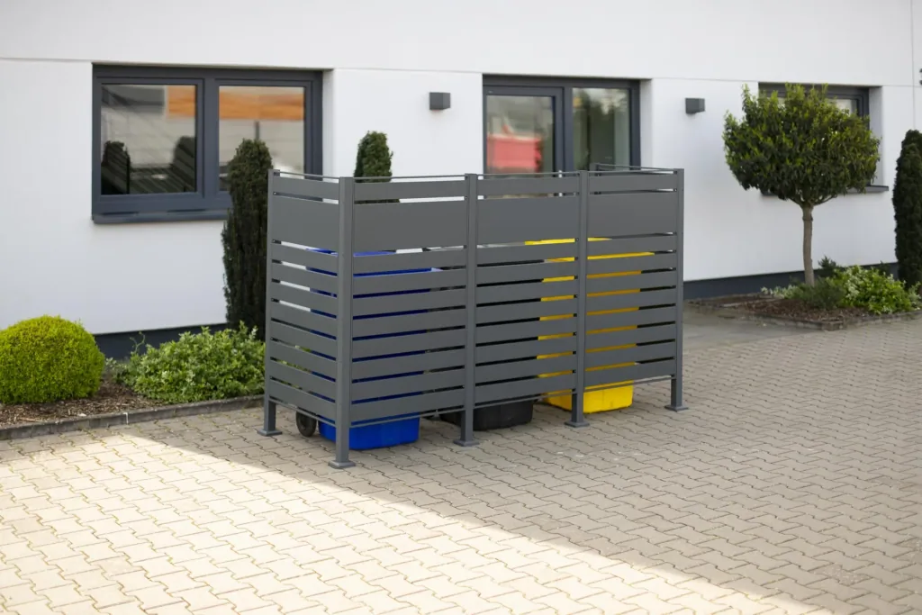 Garbage can cover Planum 3-box, 150 cm, anthracite