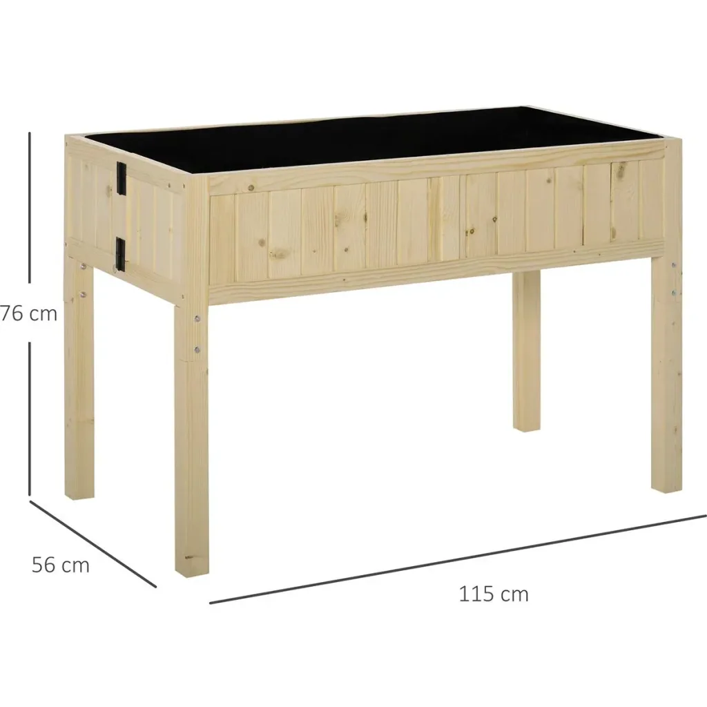 Foldable raised bed natural