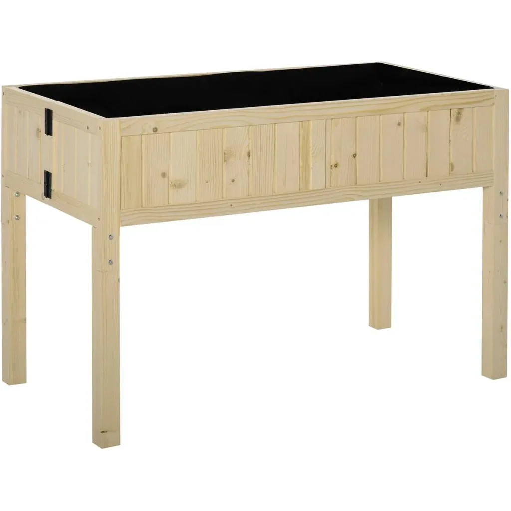 Foldable raised bed natural