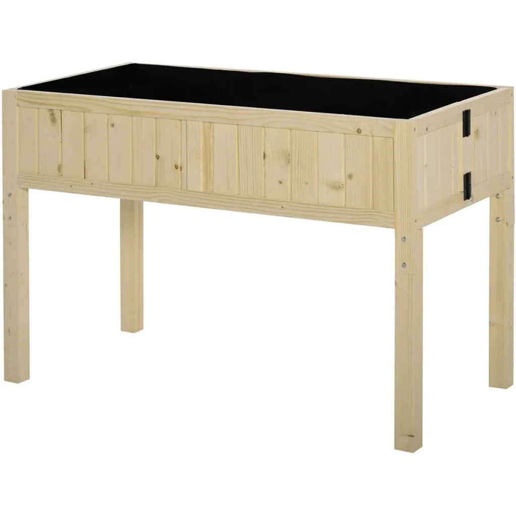 Foldable raised bed natural
