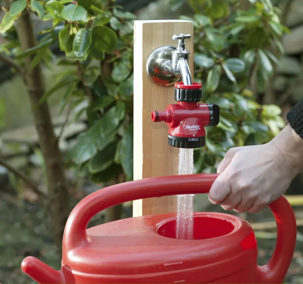 2-way faucet adapter with hose and shower outlet