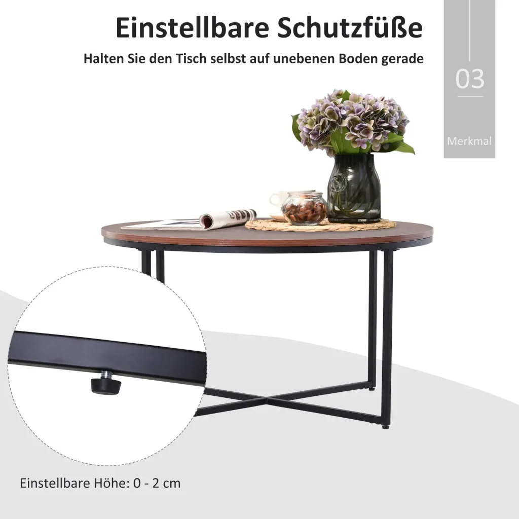 Side table, brown