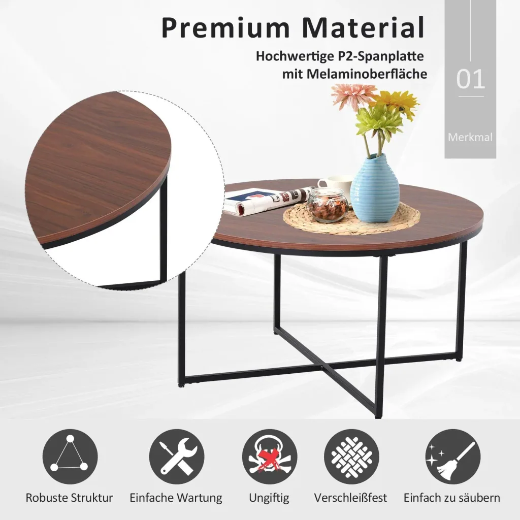 Side table, brown