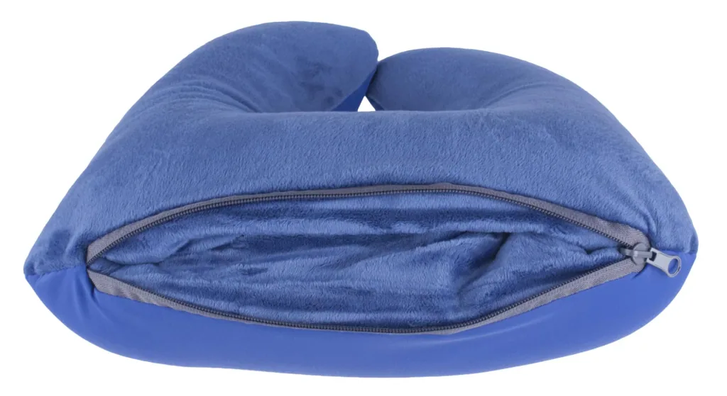 2 in 1 neck roll and pillow for adults, dark blue