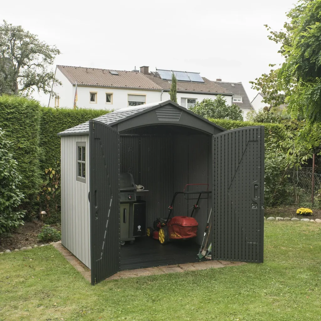 Lifetime Abri de jardin/remise à outils „Stella“, plastique, anthracite, 214 x 215 x 228 cm
