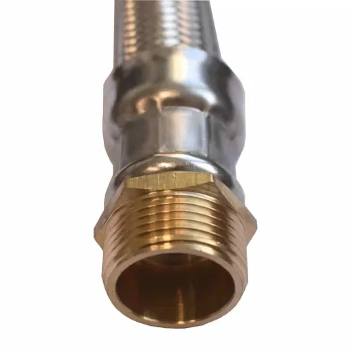 Flexible Inox DN25, Panzerflex 1 Pouce, 800mm, Eau Potable DVGW