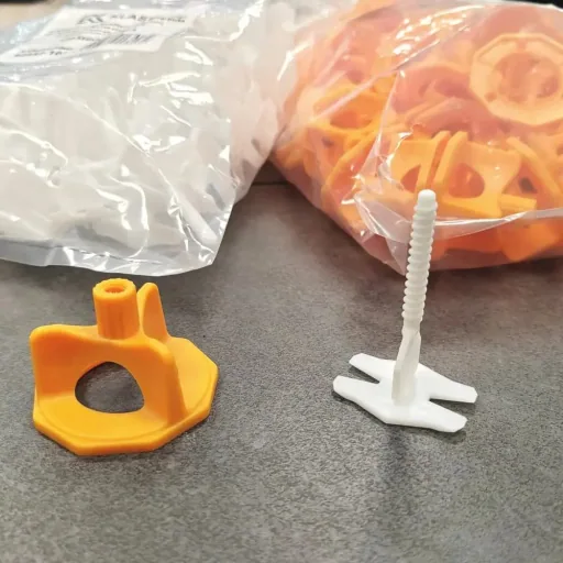 Système de nivellement carrelage, 100 languettes, Joint 3mm, Aide pose