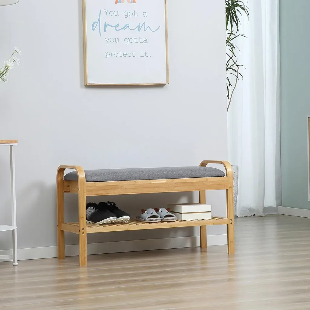 Shoe bench shoe rack 90 cm x 33.5 cm x 50 cm
