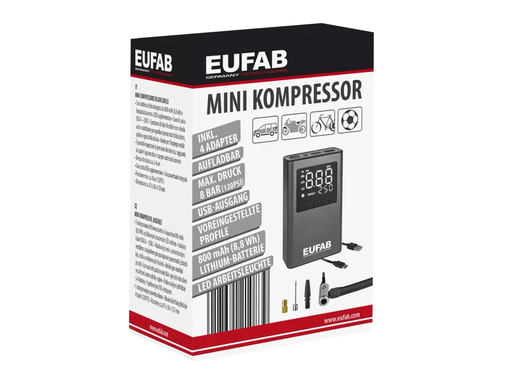 Mini compressor, rechargeable