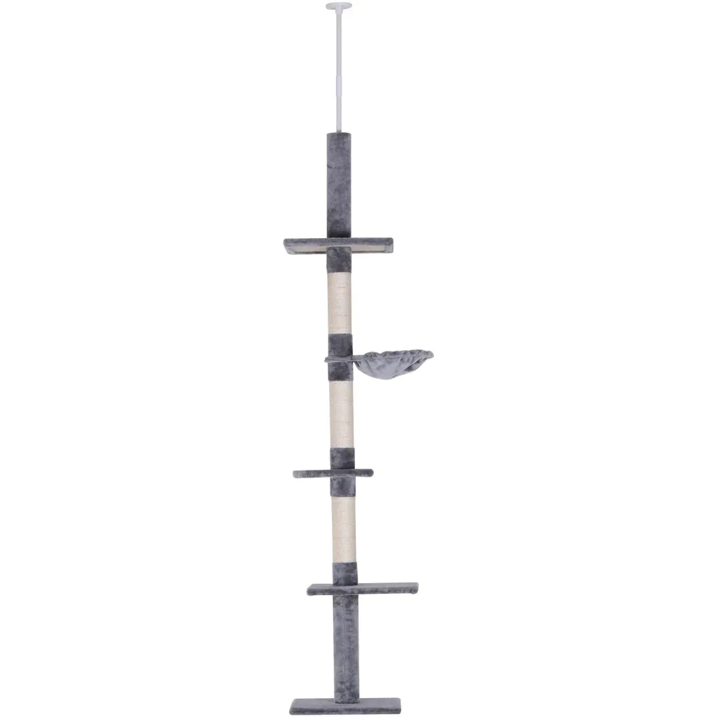 Scratching post climbing tree play tree ceiling-high height adjustable cat scratching tower for cats