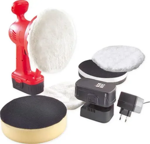 Cordless polishing machine 18 Volt/ 12-piece paint care set