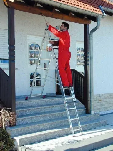 Aluminum multi-purpose ladder/step ladder 3x6 rungs