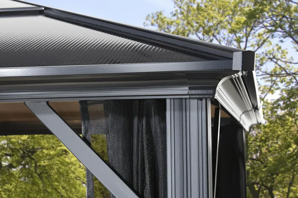 Pavillon en aluminium Sojag Meridien, anthracite – avec moustiquaires